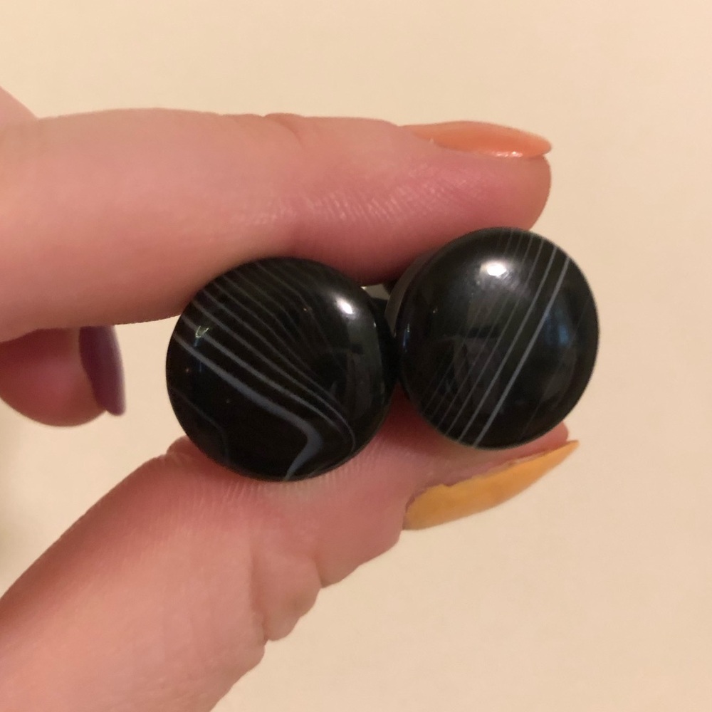 7/16g (11mm) single flare agate plugs